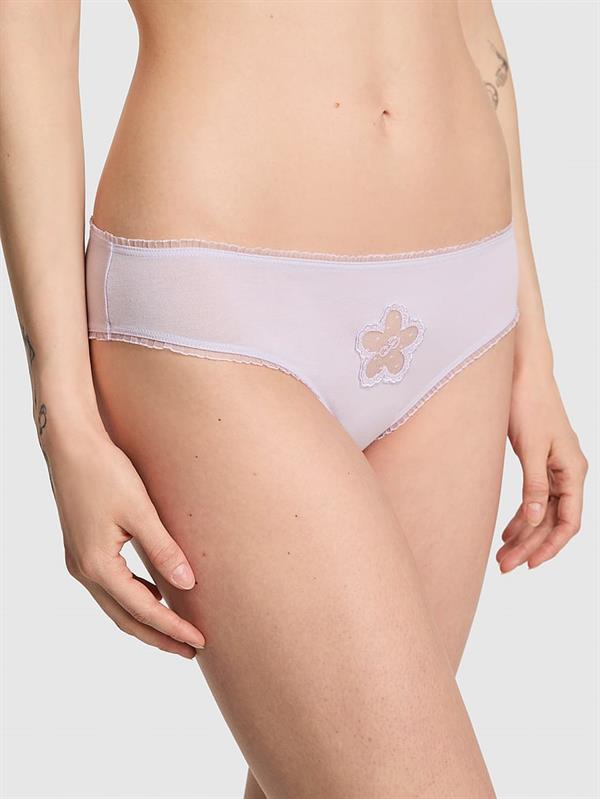 Pink Pamuklu Papatyali Cheeky Kulot ön görünüm