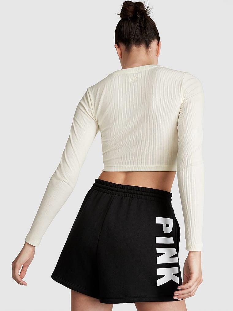 Pink Fitilli Uzun Kollu Crop arka görünümü