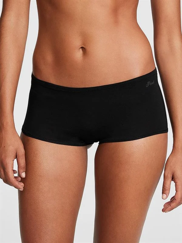 Pink Pamuklu Boyshort Kulot