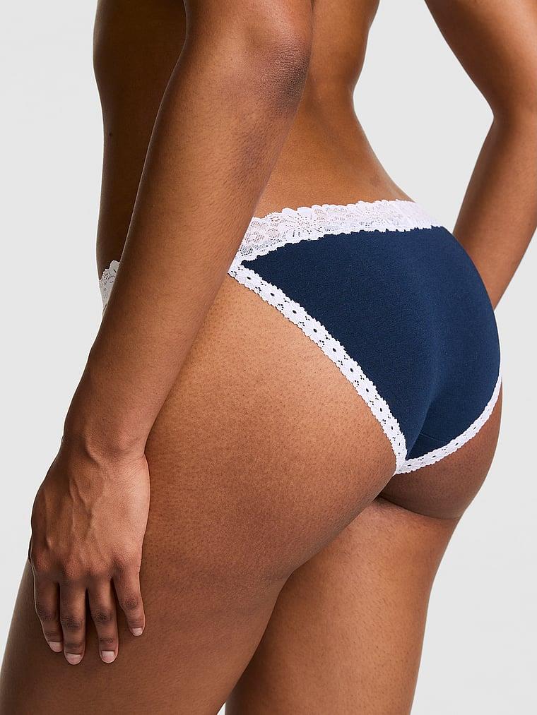 Pink Dantelli Pamuklu Bikini Kulot arka görünümü