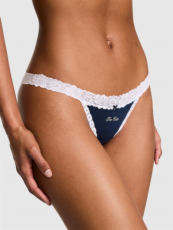 Pink Dantelli Pamuklu Bikini Kulot