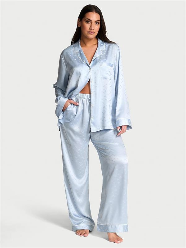 Saten Uzun Pijama Takimi