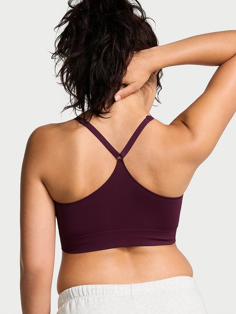 Pink Seamless Scoop Sporcu Sütyeni arka görünümü