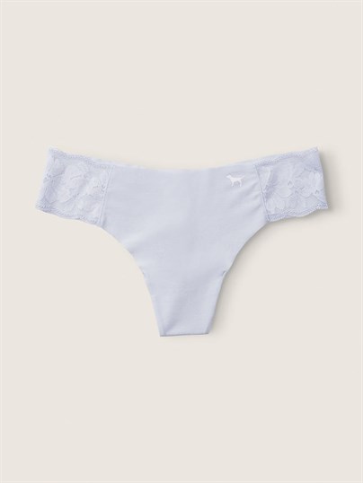 Pink Lazer Kesim Dantelli Tanga Kulot