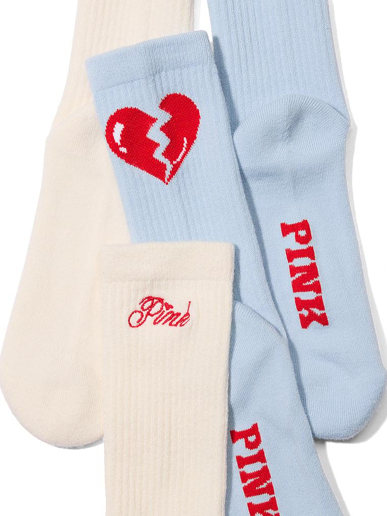 Pink 2li Paket Kısa Corap arka görünümü