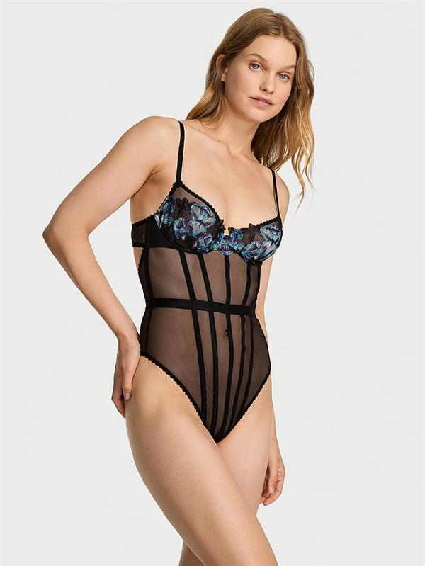 Orkide Islemeli Transparan Teddy