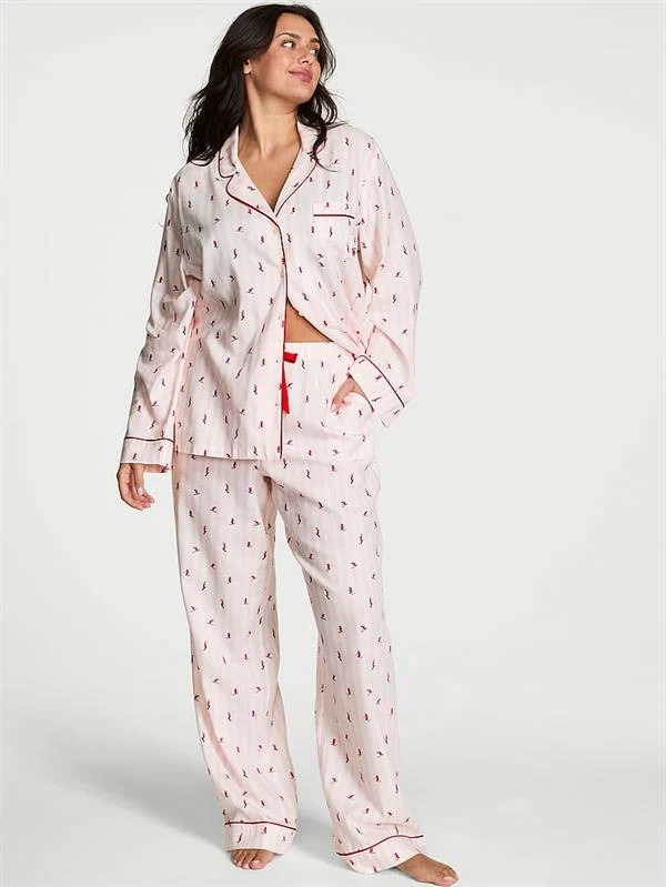 Flanel Uzun Pijama Takimi ön görünüm