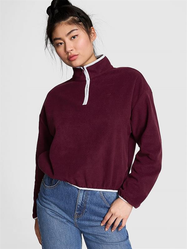Pink Ivy Polar Yarim Fermuarli Sweatshirt