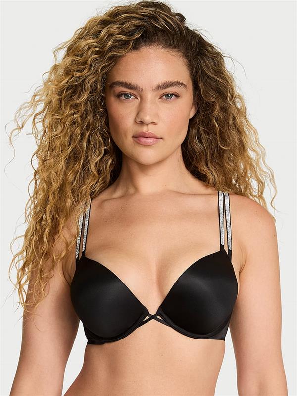 Bombshell 2 Beden Buyuk Gosteren Işıltılı Askili Push Up Sütyen