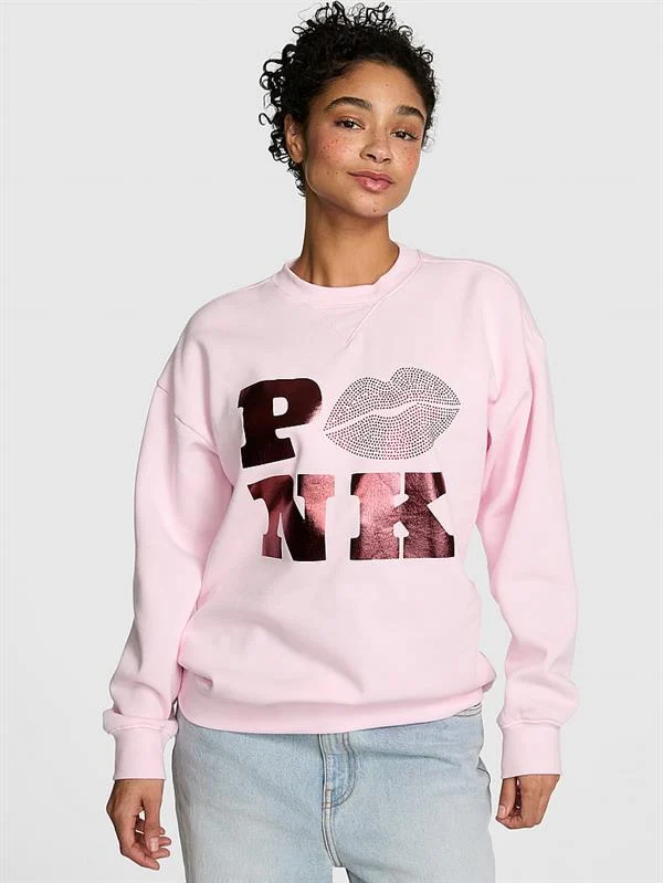 Pink Ivy Oversize Bisiklet Yaka Sweatshirt