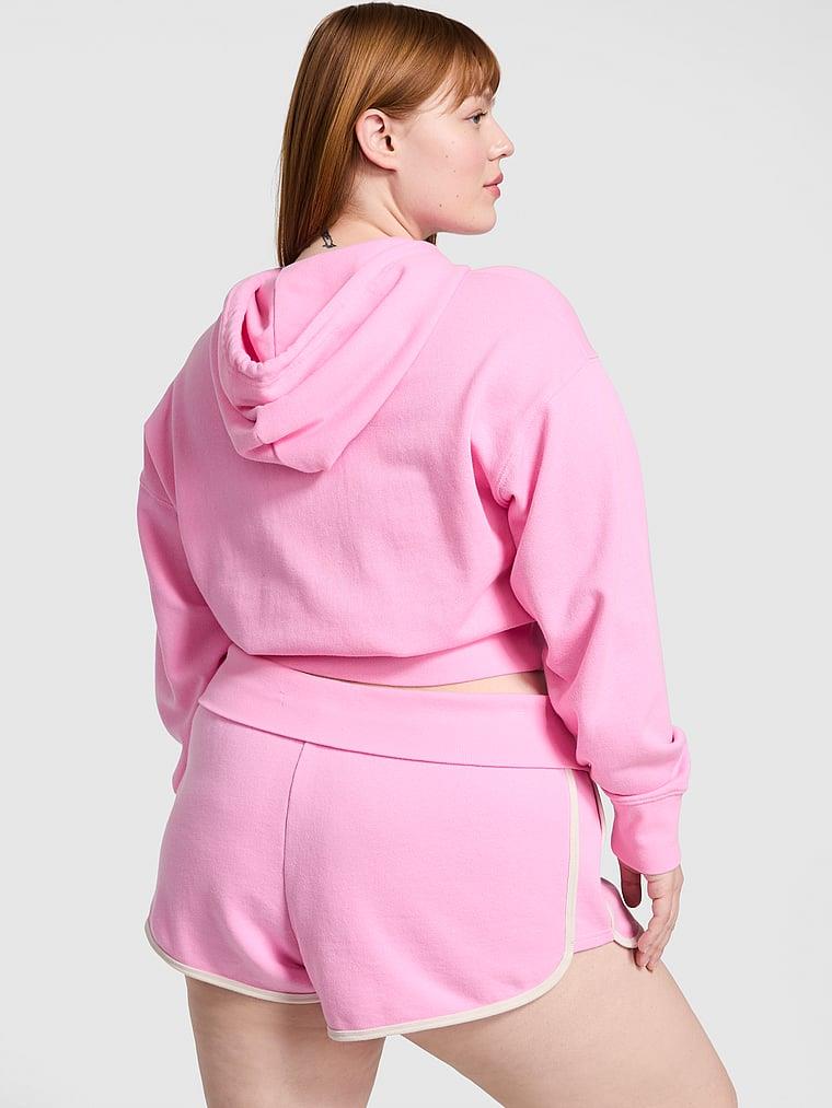 Pink Ivy Terry Dar Kesim Fermuarli Sweatshirt arka görünümü