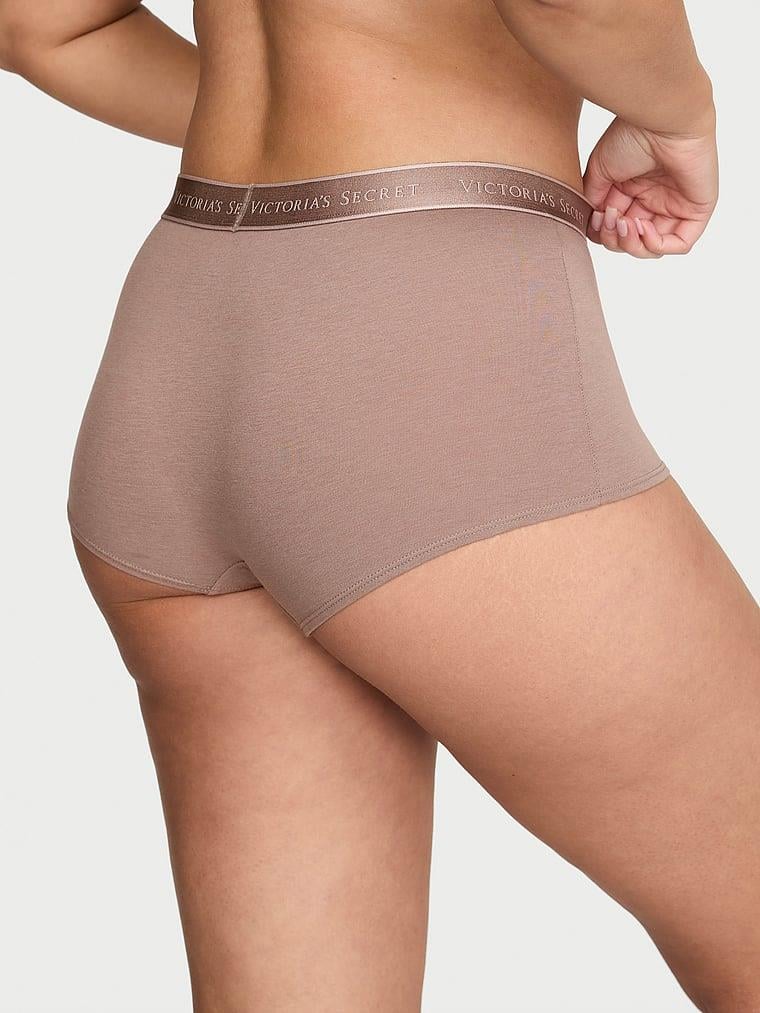 Logolu Pamuklu Boyshort Kulot arka görünüm