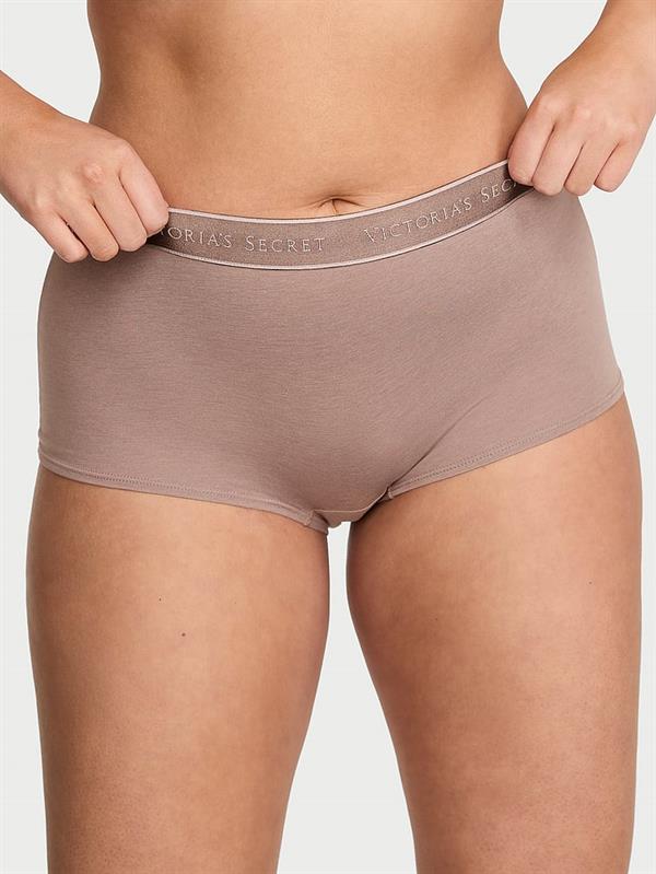 Logolu Pamuklu Boyshort Kulot
