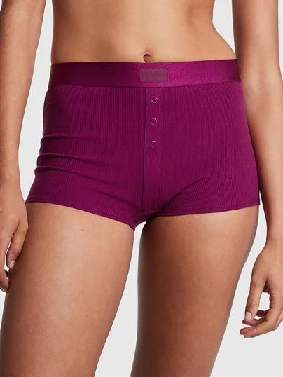 Pink Yüksek Bel Boyshort Kulot