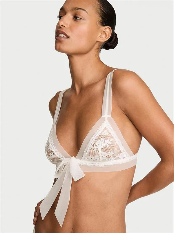 Dantelli File Detayli Ucgen Bralet ön görünüm