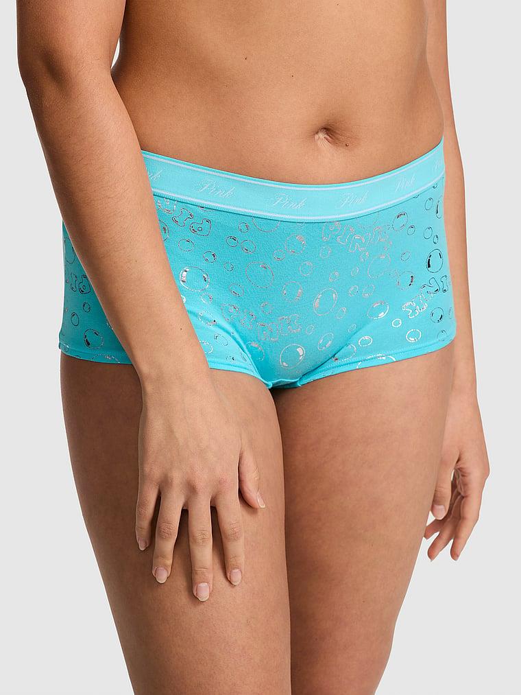 Pink Logolu Pamuklu Boyshort Kulot arka görünümü