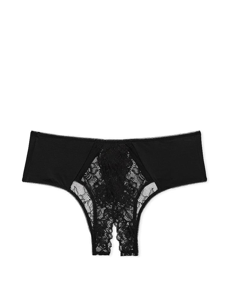 Gul Dantelli Crotchless Cheeky Kulot arka görünümü