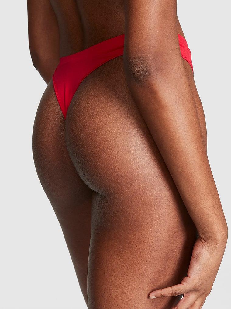 Pink Seamless Derin Bacak Kesim Tanga arka görünümü