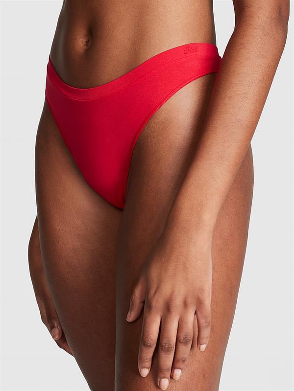 Pink Seamless Derin Bacak Kesim Tanga