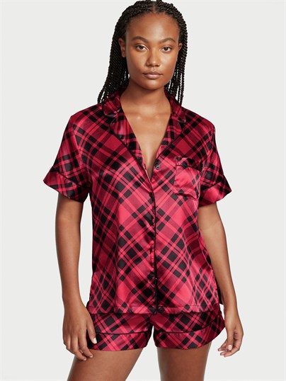 Saten Kısa Pijama Takimi