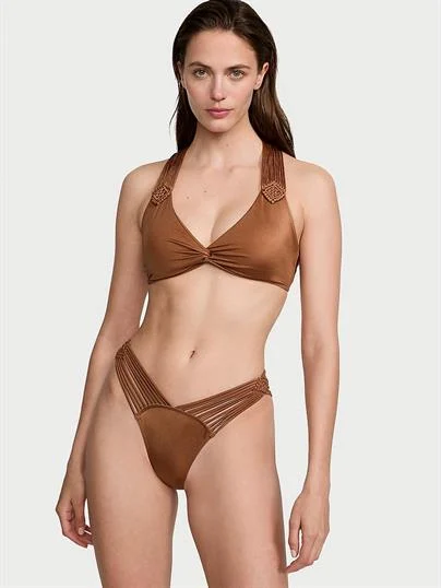 Makrome Puskullu Bralet Bikini Ustu