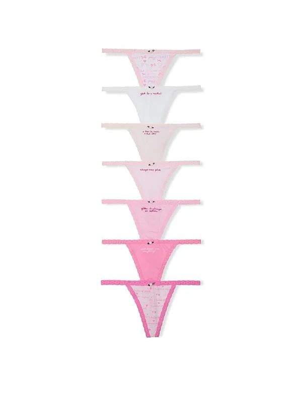 Pink Pink X Loveshackfancy 7%E2%80%99li V String Kulot ön görünüm