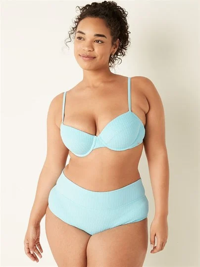Pink Krinkil Kumas Yüksek Bel Shortie Bikini Alti