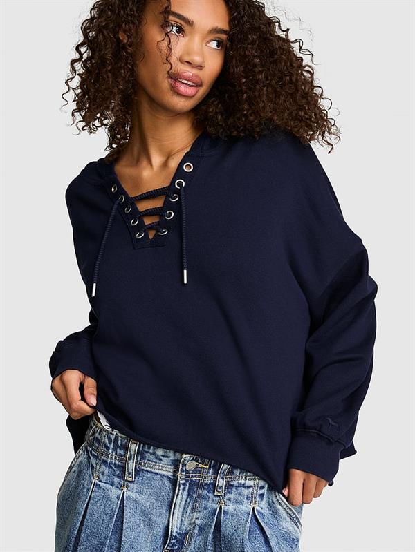 Pink Bagcik Detayli Kapusonlu Sweatshirt ön görünüm