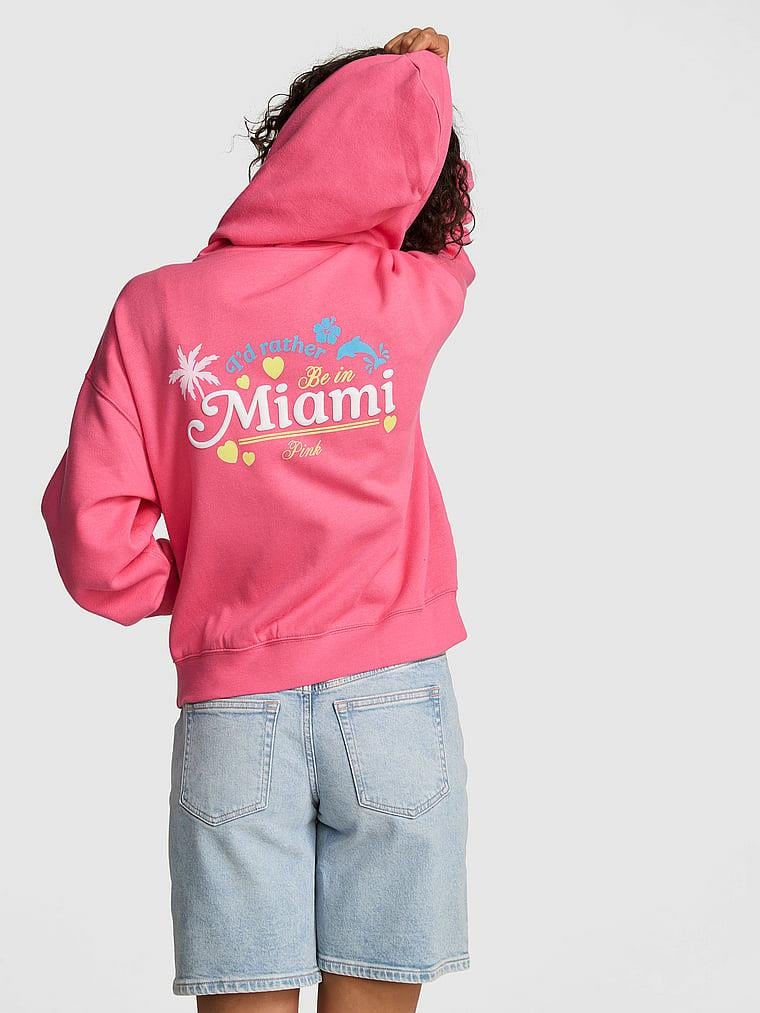 Pink Ivy Kampus Fermuarli Kapusonlu Ust arka görünümü