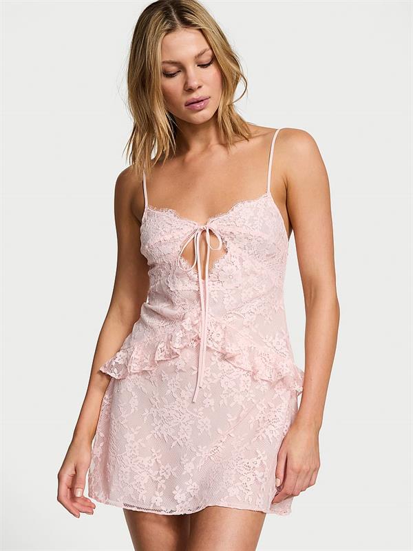 Dare To Dream Dantelli Volanli Mini Gecelik