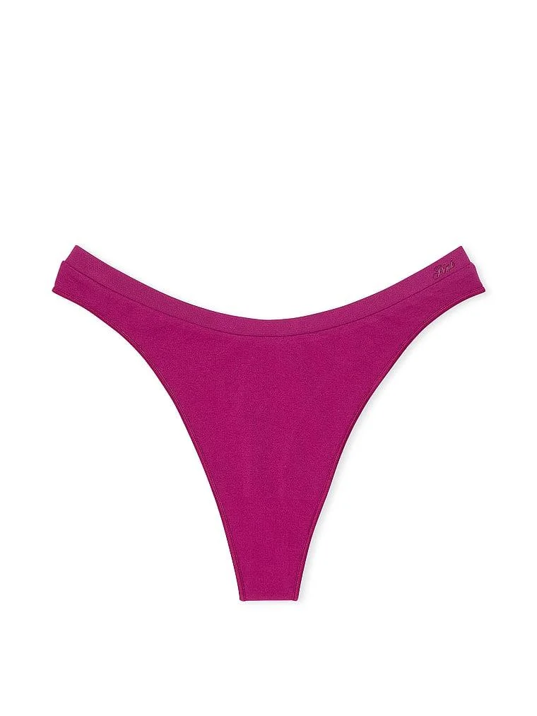 Pink Seamless Derin Bacak Kesim Tanga arka görünüm