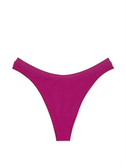 Pink Seamless Derin Bacak Kesim Tanga ön görünüm