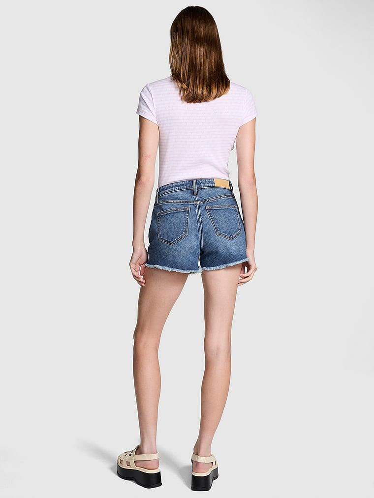 Pink Denim By Pink Yüksek Bel Kot Sort arka görünümü