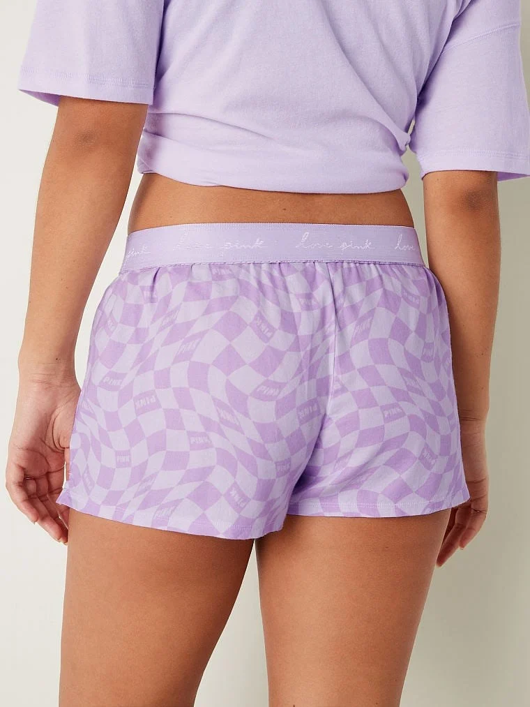 Victorias S Secret Pink Flanel Pijama Boxer arka görünüm