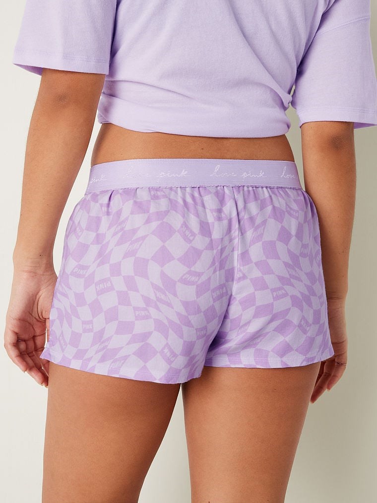 Victorias S Secret Pink Flanel Pijama Boxer arka görünümü