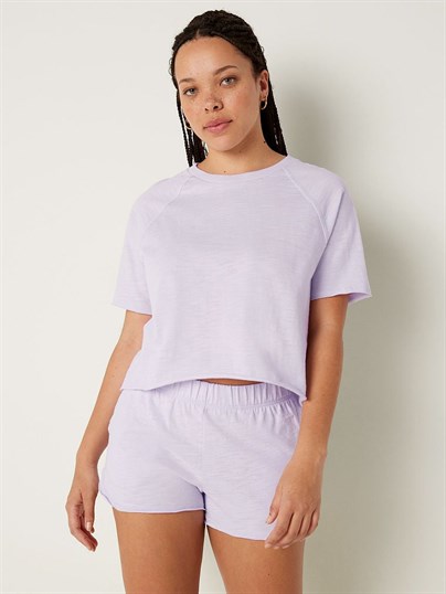 Pink Summer Lounge Cotton Short Sleeve T Shirt