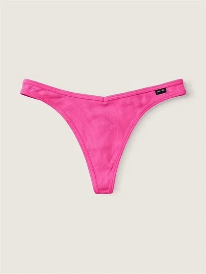 Pink Pamuk Tanga Kulot