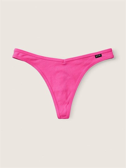 Pink Pamuk Tanga Kulot