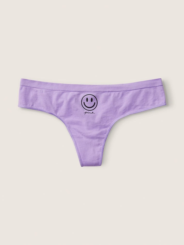 Pink Seamless Tanga Kulot arka görünümü