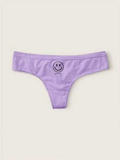 Pink Seamless Tanga Kulot