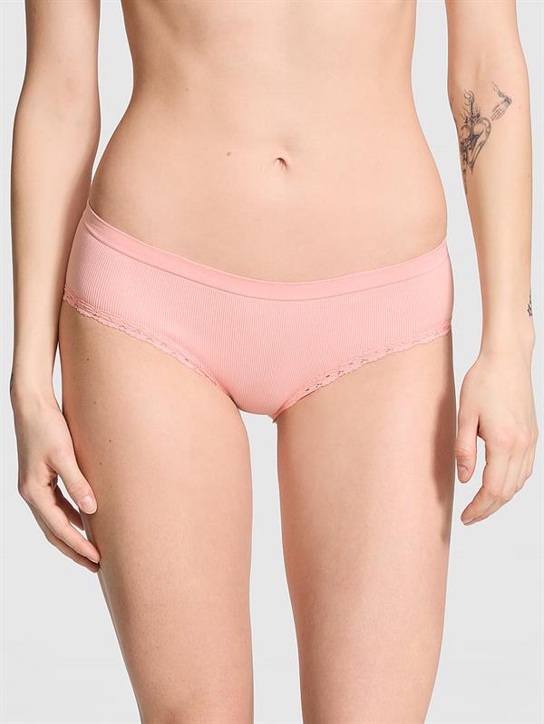 Pink Seamless Hiphugger Kulot ön görünüm
