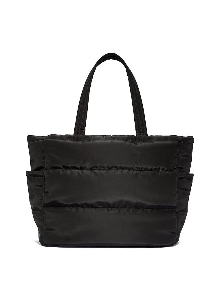 Pink Kapitoneli Tote Çanta arka görünüm