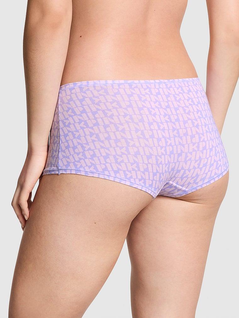 Pink Logolu Pamuklu Boyshort Kulot arka görünümü