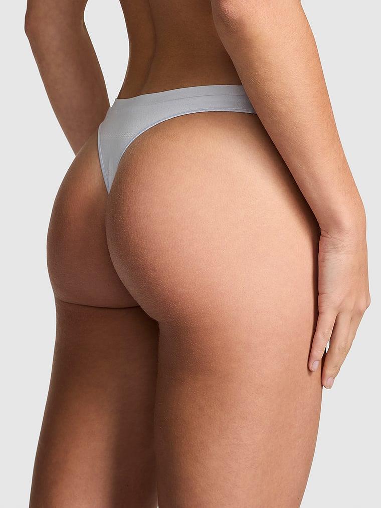 Pink Seamless Derin Bacak Kesim Tanga arka görünümü