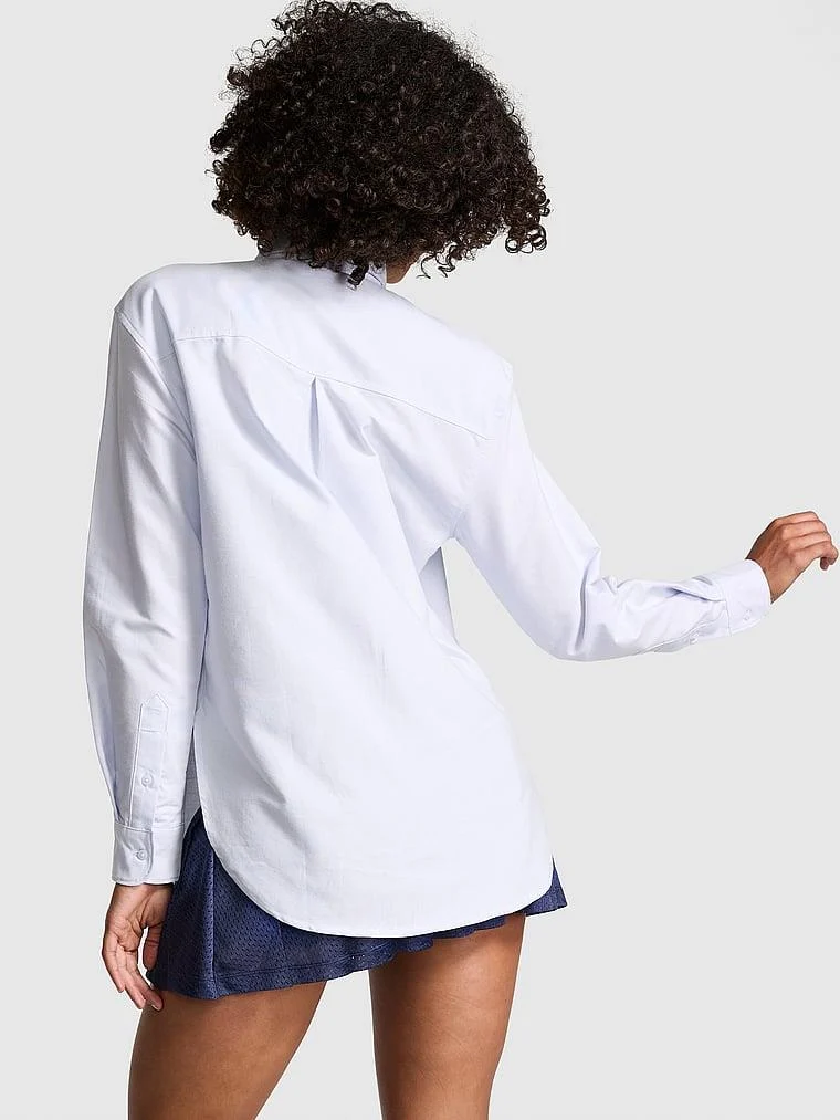 Pink Klasik Oxford Gomlek arka görünüm