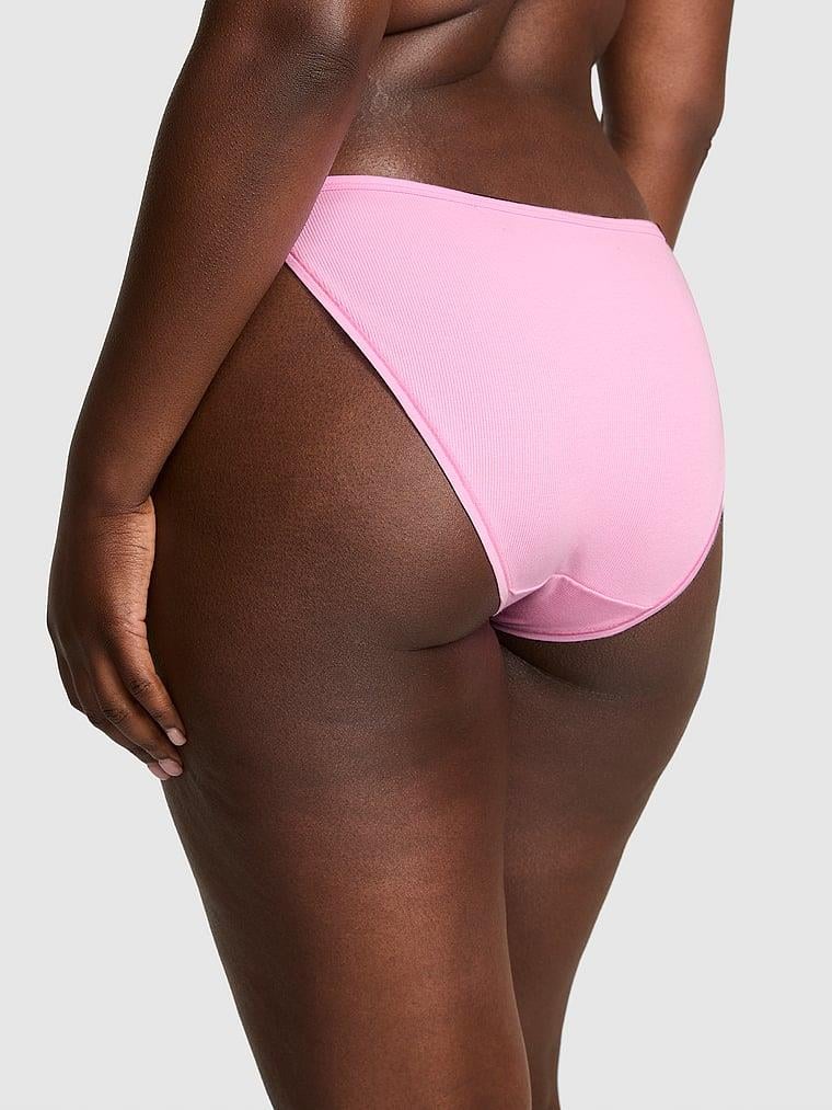 Pink Pamuklu String Bikini Kulot arka görünüm