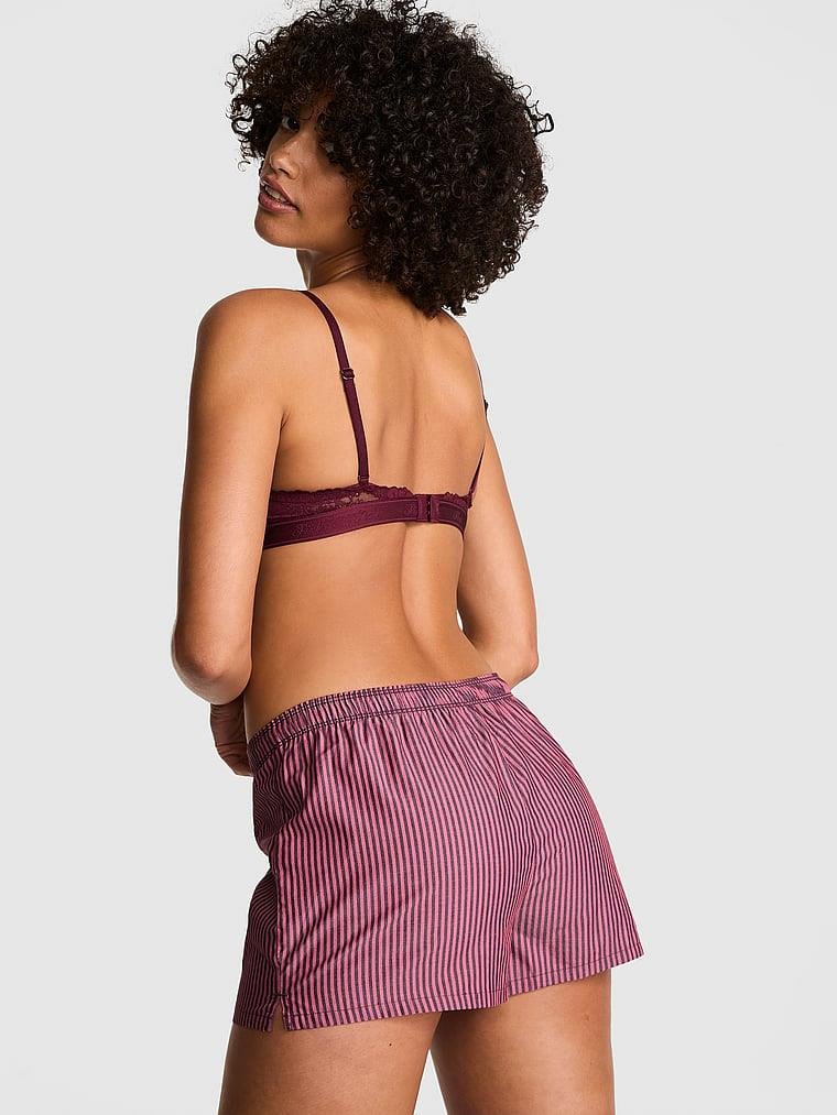 Pink Tencel Boxy Pijama Sortu arka görünümü