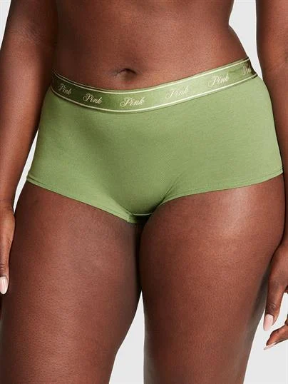 Pink Logolu Pamuklu Boyshort Kulot ön görünüm