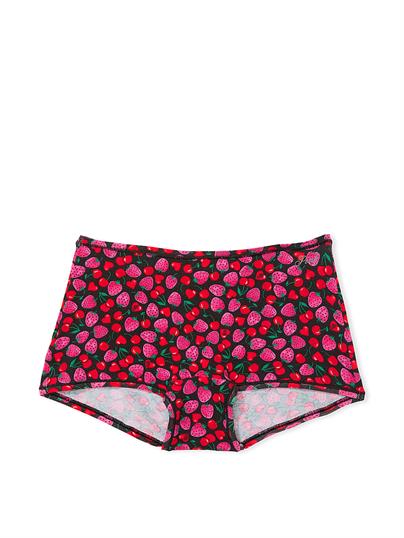Pink Logolu Pamuklu Boyshort Kulot