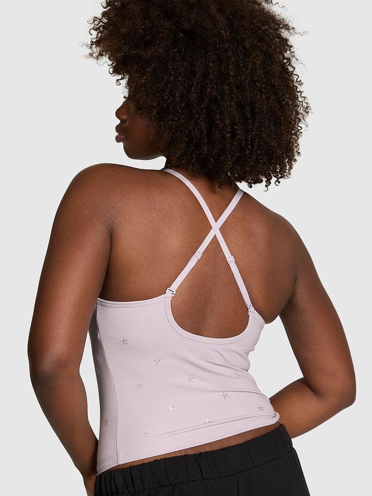 Pink Halter Yaka Sporcu Sütyeni arka görünümü